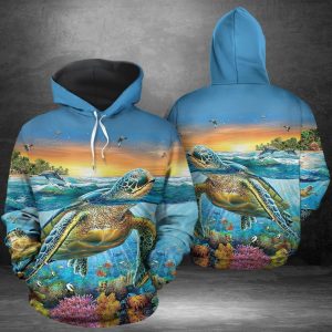 Sea Turtle All Over Hoodie