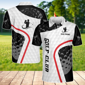 Personalized Custom Name Golf Club Golfer Men's Polo Shirt