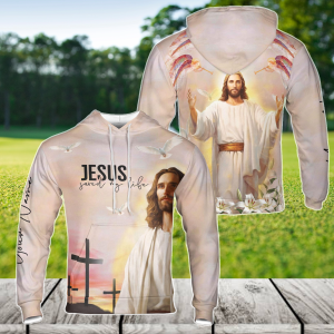 Personalized Jesus Christ Saved My Life All Over Hoodie