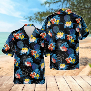 Volleyball Tropical Hawaiian Shirt, Volleyball Lover Summer Button Down Shirt, Aloha Hawaiian Shirt For Volleyball Team