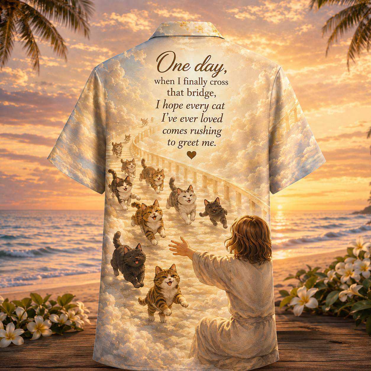 Every Cat I’ve Loved Hawaiian Shirt – Cat Memorial Rainbow Bridge Aloha Shirt - Image 3