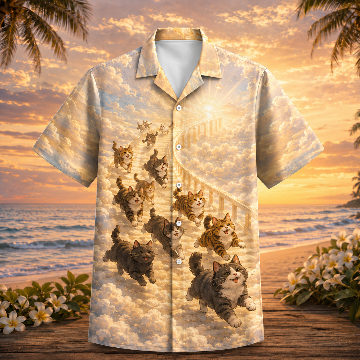 Every Cat I’ve Loved Hawaiian Shirt – Cat Memorial Rainbow Bridge Aloha Shirt - Image 2